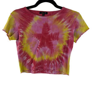 dELiA*s Starry Daze Tie Dye Cropped Baby Tee